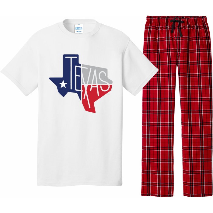 Beautiful Texas State Flag Star Silhouette Pajama Set