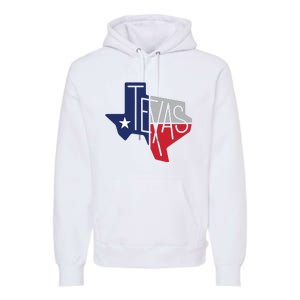 Beautiful Texas State Flag Star Silhouette Premium Hoodie