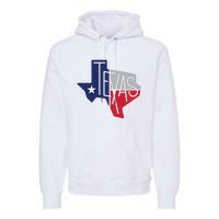 Beautiful Texas State Flag Star Silhouette Premium Hoodie