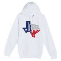 Beautiful Texas State Flag Star Silhouette Premium Pullover Hoodie