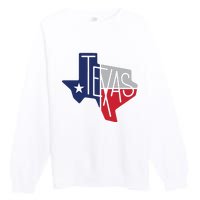 Beautiful Texas State Flag Star Silhouette Premium Crewneck Sweatshirt