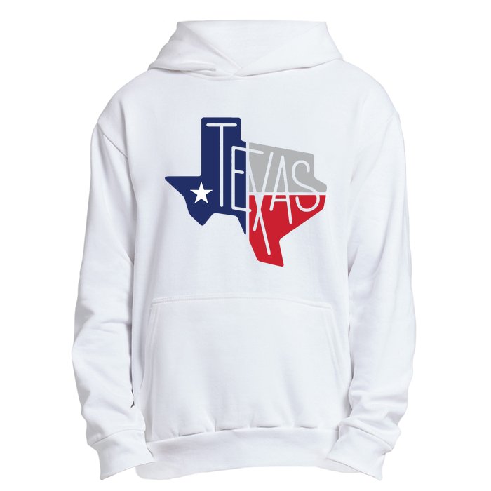 Beautiful Texas State Flag Star Silhouette Urban Pullover Hoodie