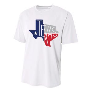 Beautiful Texas State Flag Star Silhouette Performance Sprint T-Shirt