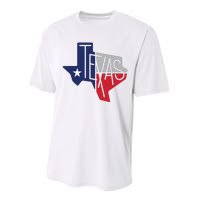 Beautiful Texas State Flag Star Silhouette Performance Sprint T-Shirt