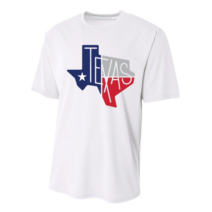 Beautiful Texas State Flag Star Silhouette Performance Sprint T-Shirt