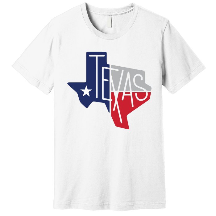 Beautiful Texas State Flag Star Silhouette Premium T-Shirt