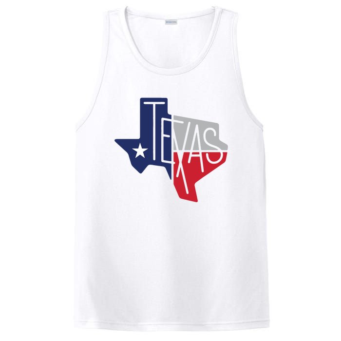 Beautiful Texas State Flag Star Silhouette PosiCharge Competitor Tank