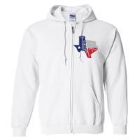 Beautiful Texas State Flag Star Silhouette Full Zip Hoodie