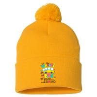 Back To School Funny The WHEELS On The BUS School Bus Driver Pom Pom 12in Knit Beanie