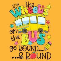 Back To School Funny The WHEELS On The BUS School Bus Driver Pom Pom 12in Knit Beanie