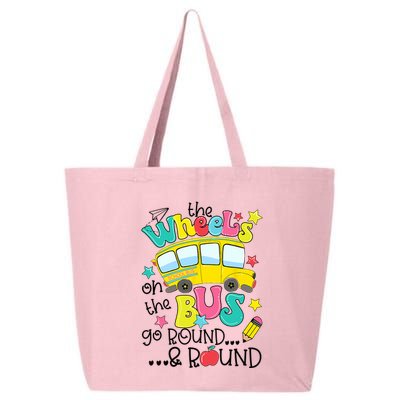 Back To School Funny The WHEELS On The BUS School Bus Driver 25L Jumbo Tote
