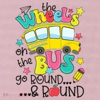 Back To School Funny The WHEELS On The BUS School Bus Driver 25L Jumbo Tote