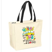 Back To School Funny The WHEELS On The BUS School Bus Driver Zip Tote Bag