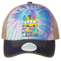 Back To School Funny The WHEELS On The BUS School Bus Driver Legacy Tie Dye Trucker Hat
