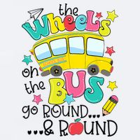 Back To School Funny The WHEELS On The BUS School Bus Driver Sueded Cloud Jersey T-Shirt