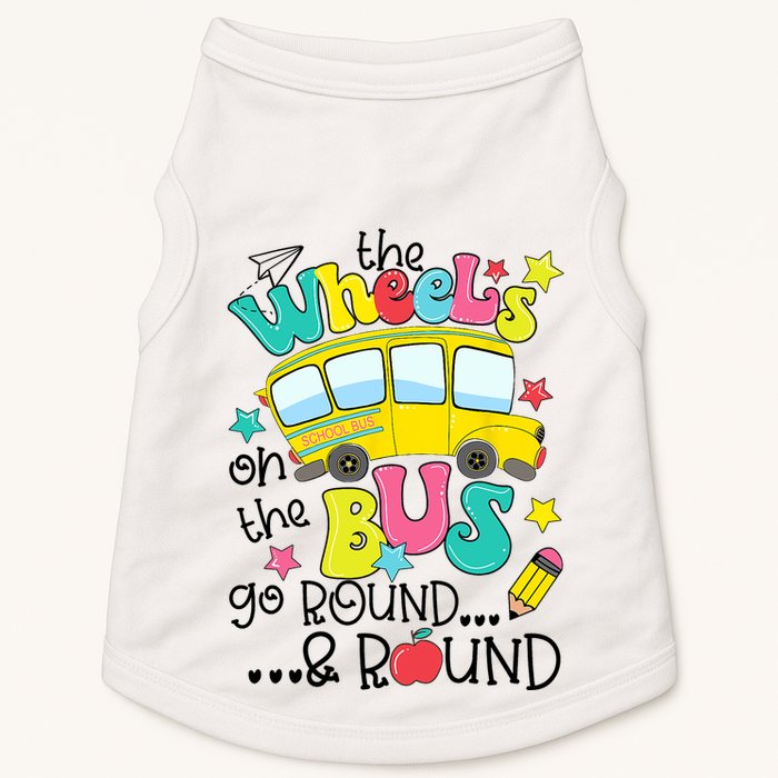 Back To School Funny The WHEELS On The BUS School Bus Driver Doggie Tank