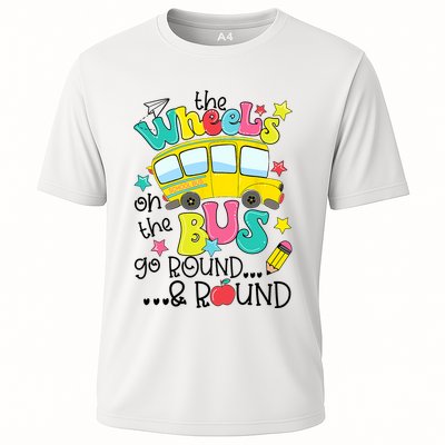 Back To School Funny The WHEELS On The BUS School Bus Driver Performance Shirt