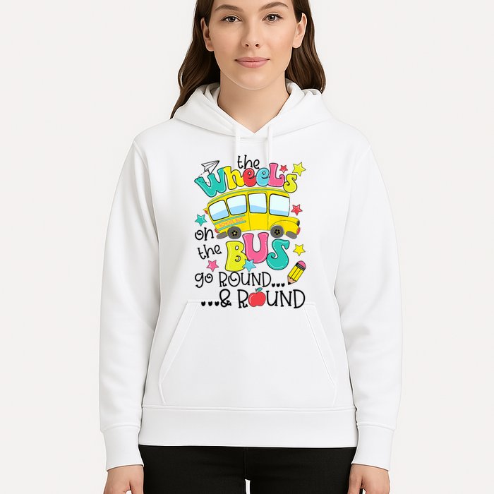 Back To School Funny The WHEELS On The BUS School Bus Driver Hoodie