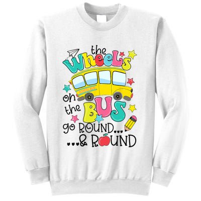 Back To School Funny The WHEELS On The BUS School Bus Driver Sweatshirt