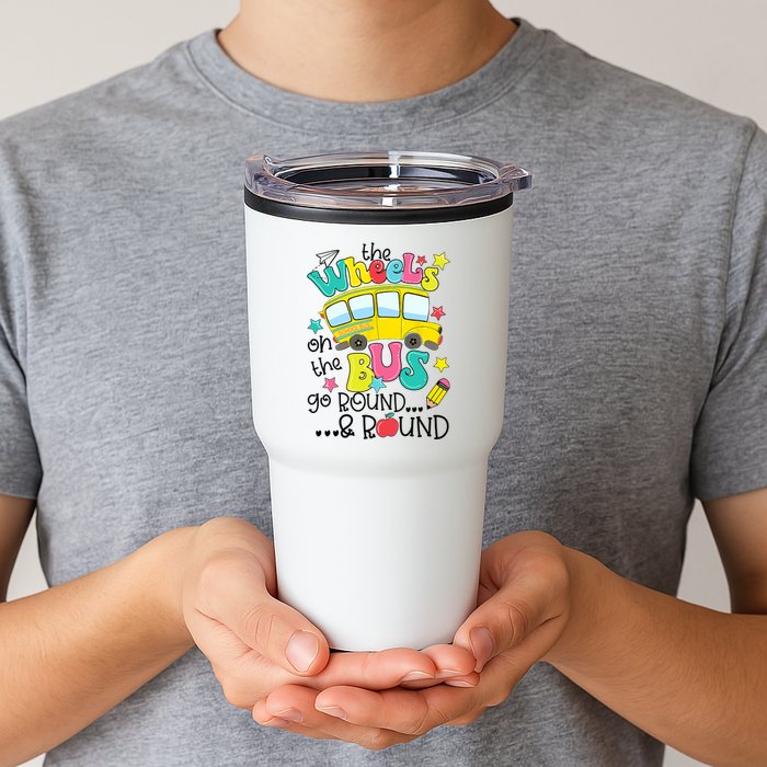 Back To School Funny The WHEELS On The BUS School Bus Driver Tumbler