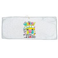 Back To School Funny The WHEELS On The BUS School Bus Driver Large Microfiber Waffle Golf Towel