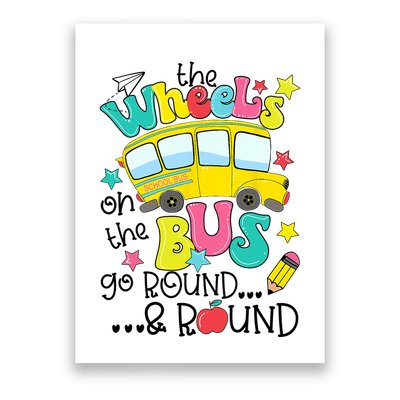 Back To School Funny The WHEELS On The BUS School Bus Driver Poster