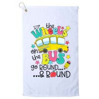 Back To School Funny The WHEELS On The BUS School Bus Driver Golf Towel