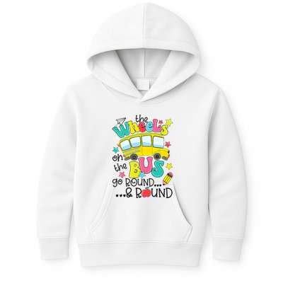 Back To School Funny The WHEELS On The BUS School Bus Driver Kids Hoodie