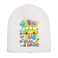 Back To School Funny The WHEELS On The BUS School Bus Driver Short Acrylic Beanie
