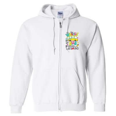 Back To School Funny The WHEELS On The BUS School Bus Driver Full Zip Hoodie