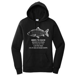 Born To Swim Ocean Is A Fuck Kill Em All 1989 Women's Pullover Hoodie