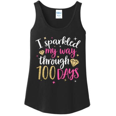 Back To School I Sparkled My Way Trough 100 Days Ladies Essential Tank