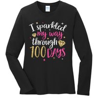 Back To School I Sparkled My Way Trough 100 Days Ladies Long Sleeve Shirt