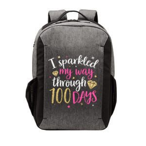 Back To School I Sparkled My Way Trough 100 Days Vector Backpack