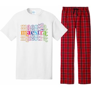 Back To School Maestra Cute Funny Spanish Teacher Pajama Set