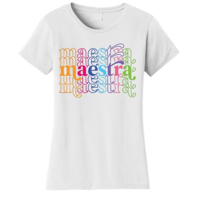 Back To School Maestra Cute Funny Spanish Teacher Women's T-Shirt