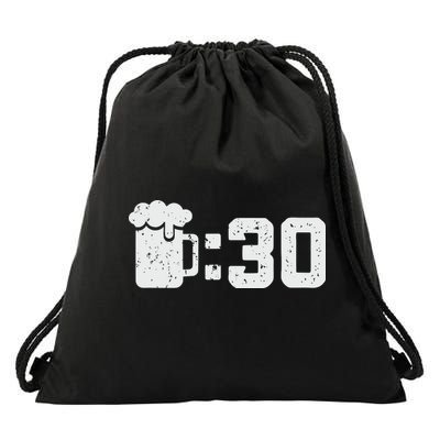 Beer Thirty St Patricks Shamrock Lucky Green Irish Drawstring Bag