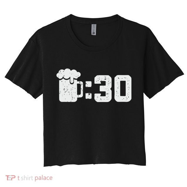 Beer Thirty St Patricks Shamrock Lucky Green Irish Crop Top