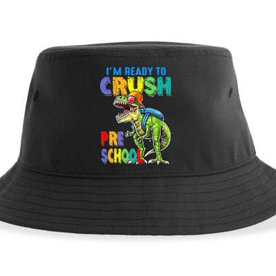 Back To School Dinosaur I Am Ready To Crush Pre School Sustainable Bucket Hat