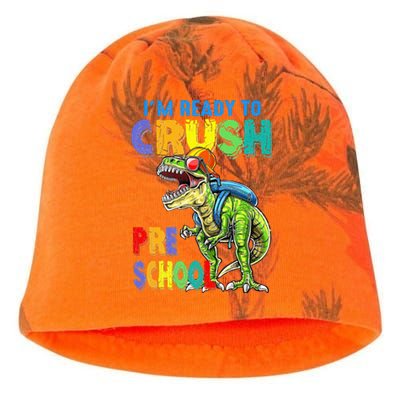 Back To School Dinosaur I Am Ready To Crush Pre School Kati - Camo Knit Beanie