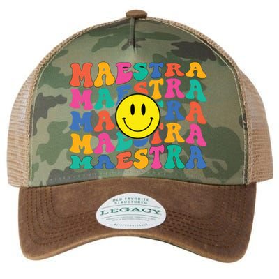 Back To School Maestra Cute Funny Spanish Teacher Legacy Tie Dye Trucker Hat