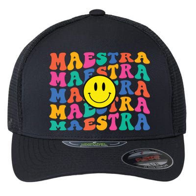 Back To School Maestra Cute Funny Spanish Teacher Flexfit Unipanel Trucker Cap