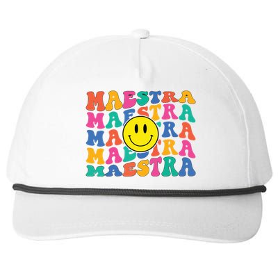 Back To School Maestra Cute Funny Spanish Teacher Snapback Five-Panel Rope Hat