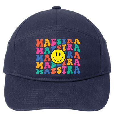 Back To School Maestra Cute Funny Spanish Teacher 7-Panel Snapback Hat