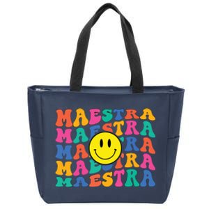 Back To School Maestra Cute Funny Spanish Teacher Zip Tote Bag