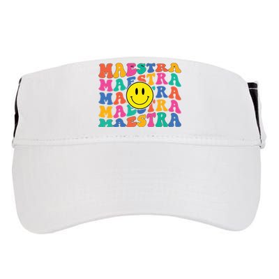 Back To School Maestra Cute Funny Spanish Teacher Adult Drive Performance Visor