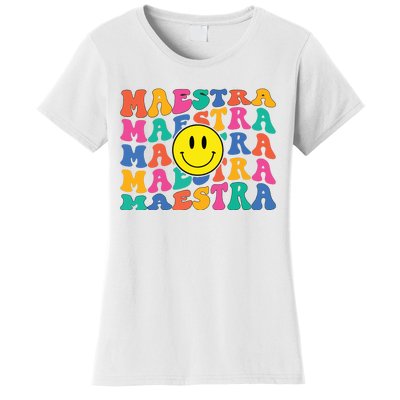 Back To School Maestra Cute Funny Spanish Teacher Women's T-Shirt