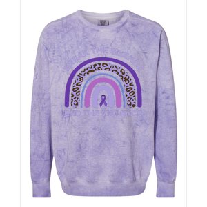 Break The Silence End Domestic Violence Awareness Rainbow Colorblast Crewneck Sweatshirt