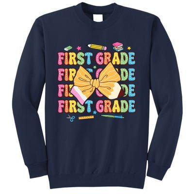 Back To School First Grade Tall Sweatshirt