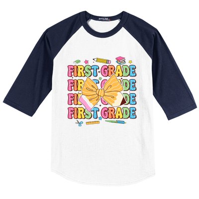 Back To School First Grade Baseball Sleeve Shirt